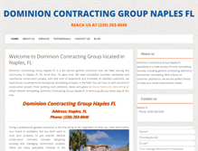 Tablet Screenshot of dominion-contracting.com